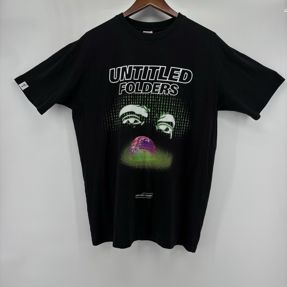 Untitled Folders Black T-Shirt Size XL Worn By Jyaire Stevens Of Buffalo Bills